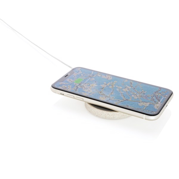 Anvil wireless charger 5W,wheatstraw,Ø70 mm