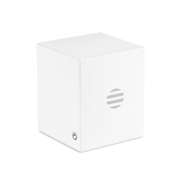 Round Bamboo wireless speaker - White