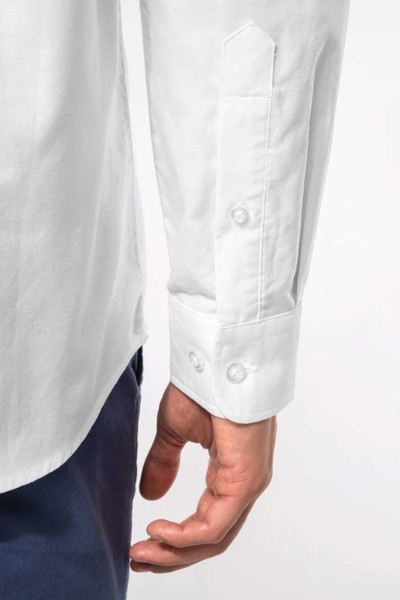 Men Long-Sleeved Easy Care Shirt Without Pocket - White / 2XL