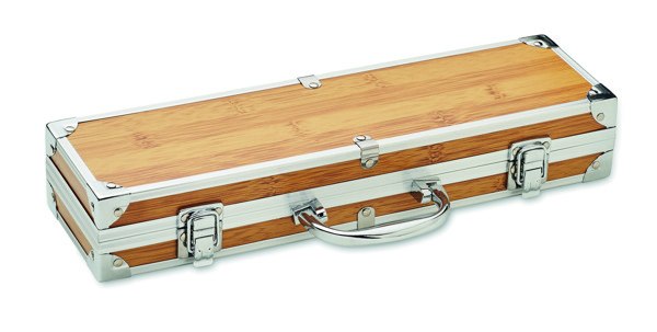 Tooldera BBQ Set Stainless Steel, Wooden Handles