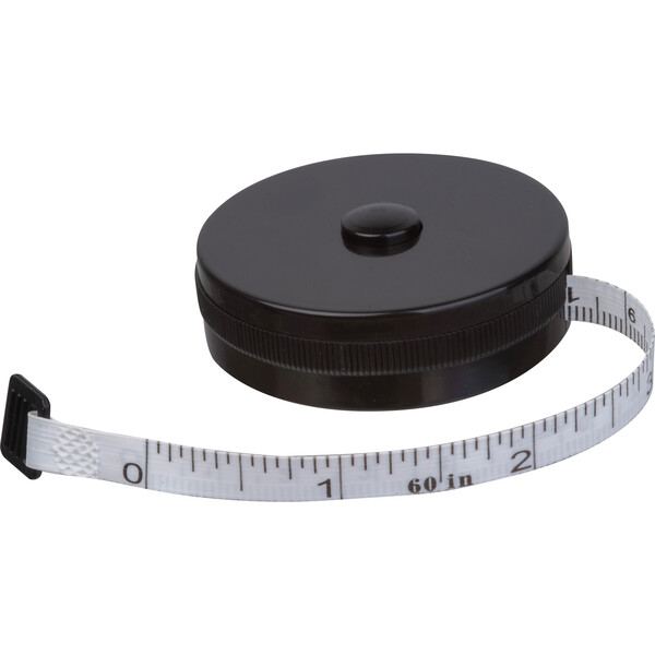 Round bamboo tape measure VINCENZO - Black