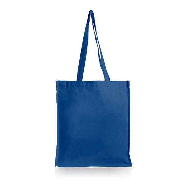 Saco 100% Algodão Orgânico 220G , Com Fole - Azul Marinho