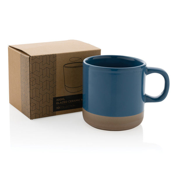 Mug 300ml en céramique émaillée - Bleu