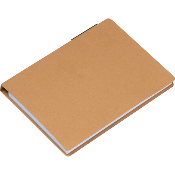 Notebook with pen and sticky notes LORRAINE - Beige