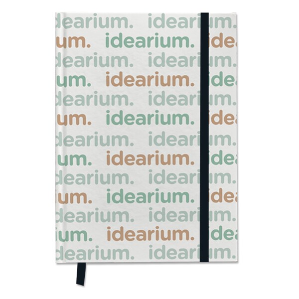 A5 paper hard cover notebook with your design printed sheets - Black 6 C / Black 6 C