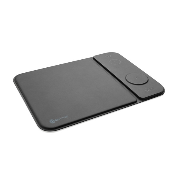 Swiss Peak charging mousepad 15W, recycled PU