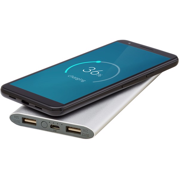 Juice 8000mAh trådløs powerbank - Sølv