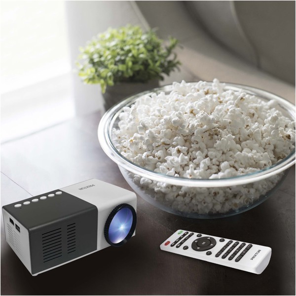 Prixton Cinema mini projector - Solid Black / White
