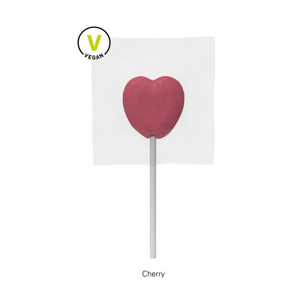 Promotional lollipop in cardboard packaging