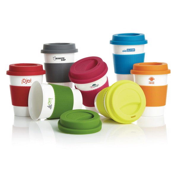 Xd Collection PLA tumbler 350ml,BPA free - Grey / White