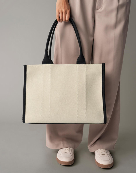 Puerto Large Tote - Natural / Black / ONE SIZE