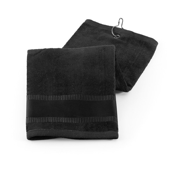 GOLFI. Multifunctional cotton towel (430 g/m²) - Black