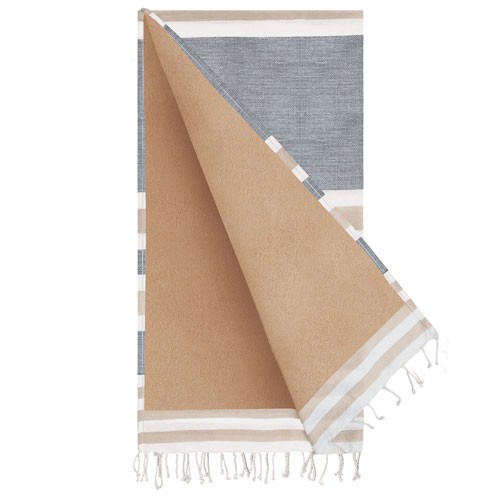 SERVIETTE PAREO EN COTON AVEC FLOCHE "GALUA"