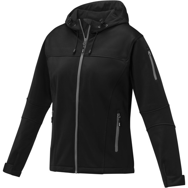 Match women's softshell jacket - Solid Black / M