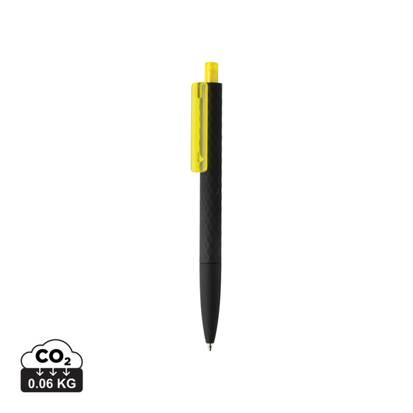 X3 μαύρο στυλό ομαλής αφής - Yellow / Black