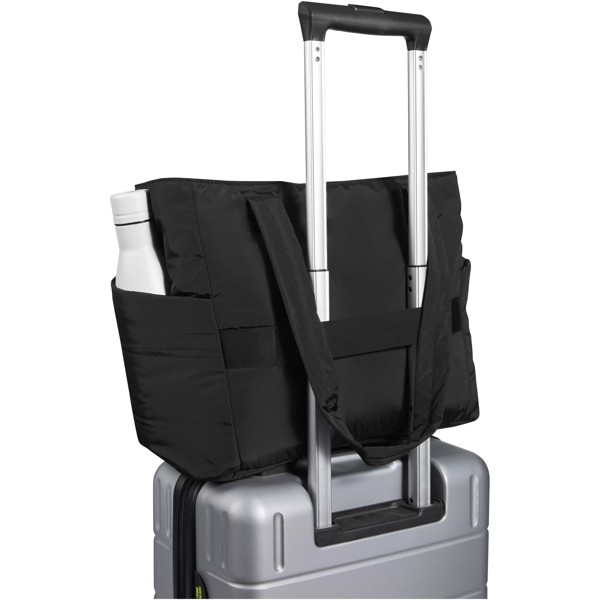Puffer 15,6" GRS gerecycleerde laptopdraagtas 18L - Zwart
