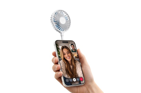 Fresh 'n Rebel Wireless Magnetic Fan with Phone Stand - White