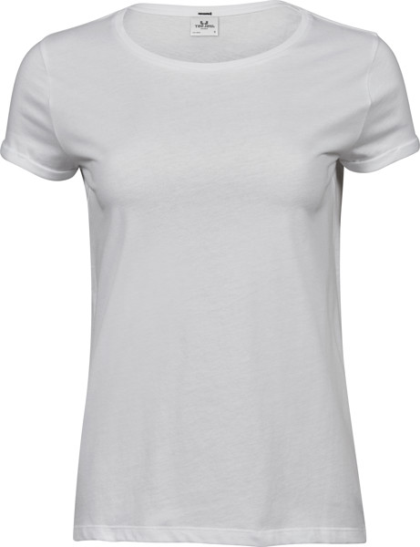Ženska majica z zavihanimi rokavi Tee Jays | TJ 5063 - Bela / L