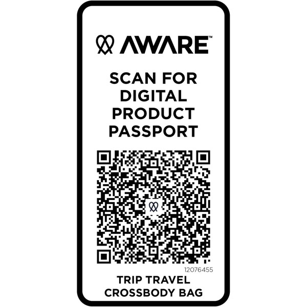Sac bandoulière de voyage Trip Aware™ de 1 L en matériaux recyclés - Bleu hale