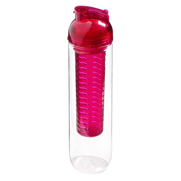 Fruit Infuser Bottle "Frutto" 0,8 L, Tritan - Translucent / Black Berry