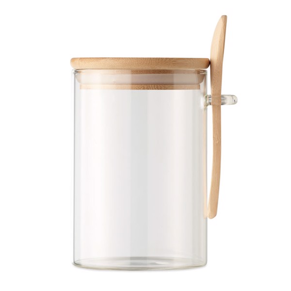 MB - Glass jar with spoon 600 ml Borospoon
