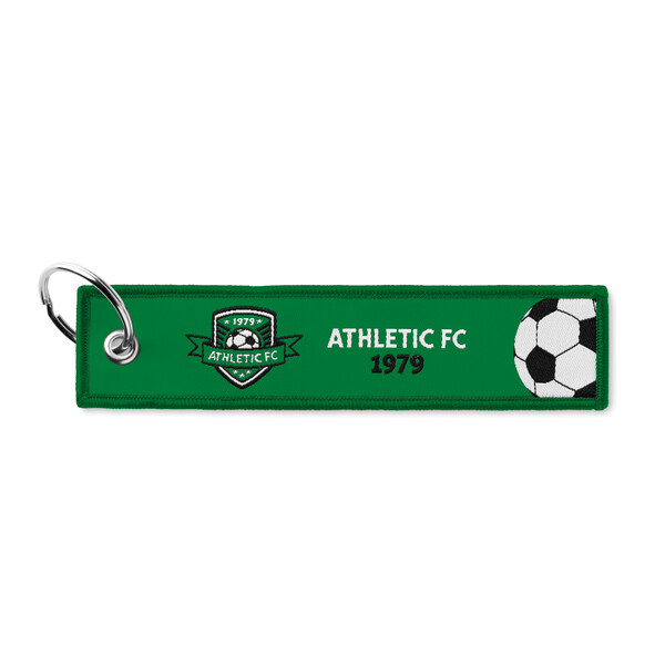 Woven key tag - Classic Green