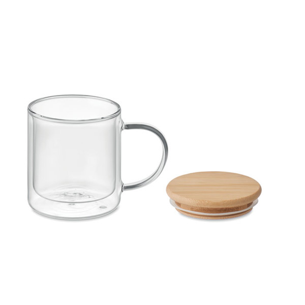 Double wall borosilicate mug Farbi - Transparent