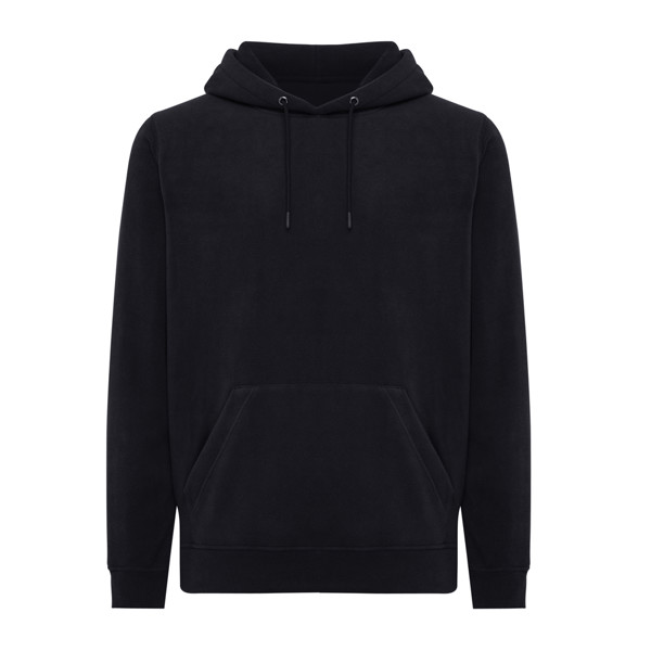 Iqoniq Trivor recycled polyester microfleece hoodie - Black / 5XL