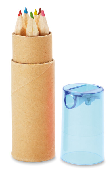 Set 6 matite colorate Petit Lambut - Blu Trasparente