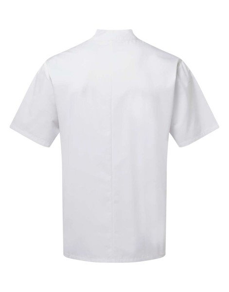 'Essential' Short Sleeve Chef's Jacket - White / S