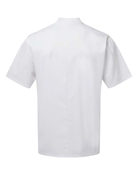 'Essential' Short Sleeve Chef's Jacket - White / M