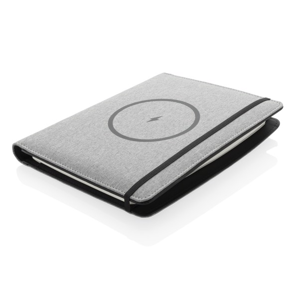 Air 5W wireless charging notebook with 5000mAh powerbank - Grey