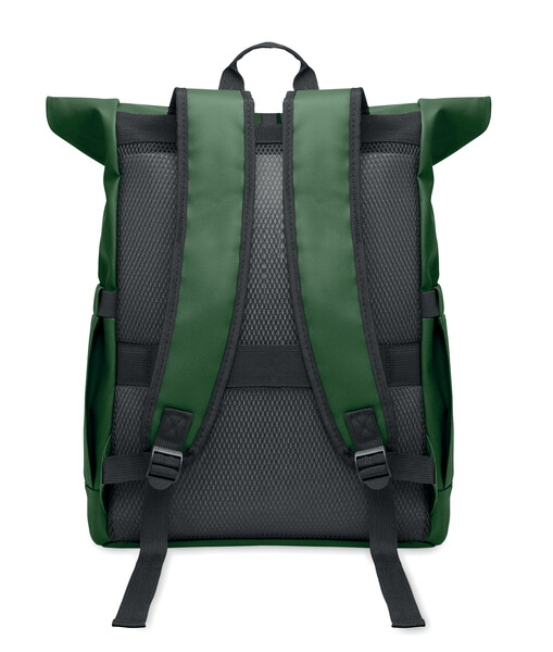 Rolltop laptop rugzak 600D Bangkok Roll - Donker Marinegroen