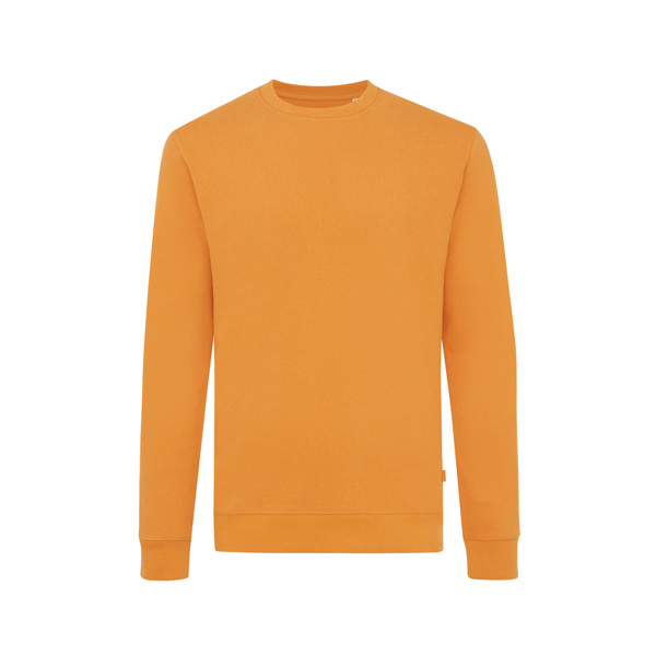 Sweater à col rond en coton recyclé Iqoniq Zion - Sundial Orange / XL