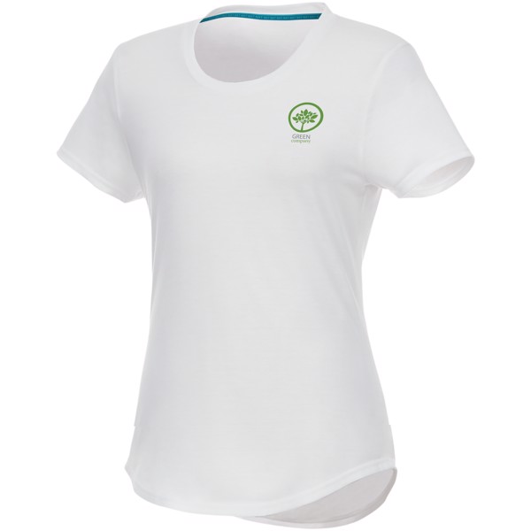 Camiseta de manga corta de material reciclado GRS para mujer "Jade" - Blanco / XL