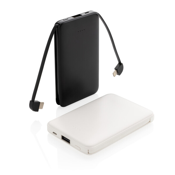 Xd Collection powerbank 3v1 kabli, 5000 mAh - Črna
