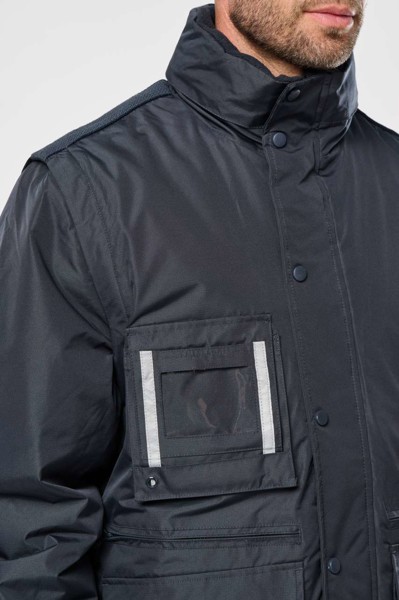 Detachable-Sleeved Workwear Parka - S