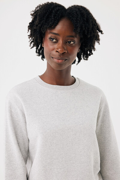 Mikina IQONIQ Torla z recyklované bavlny - Light Heather Grey / XL