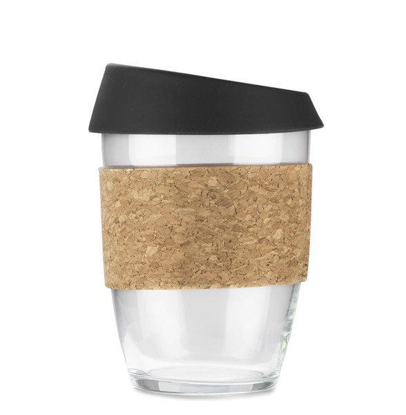 Glass mug SKLO 380 ml - black