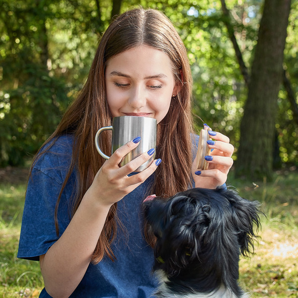 350 ml Maloy steel mug - Silver