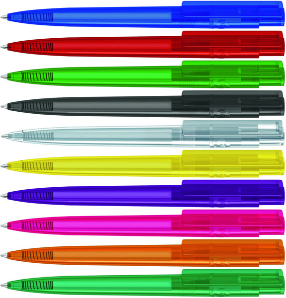 RECYKLOVANÉ PET PEN PRO transparent guľôčkové pero - Žltá