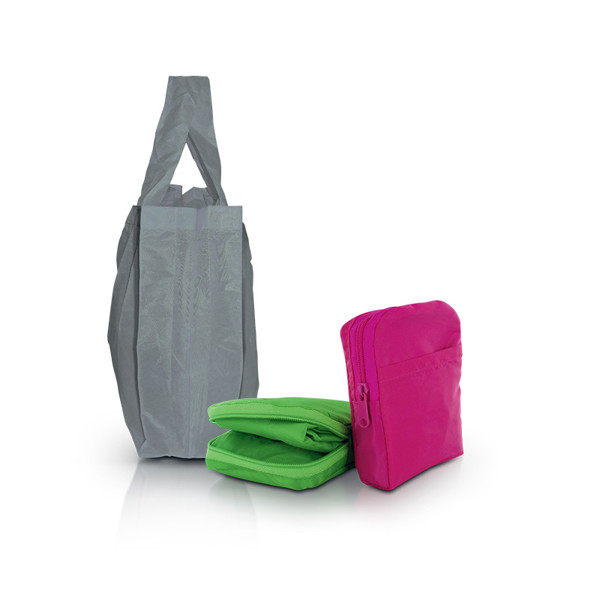 SAC SHOPPING PLIABLE EN POLYESTER 190T - Gris