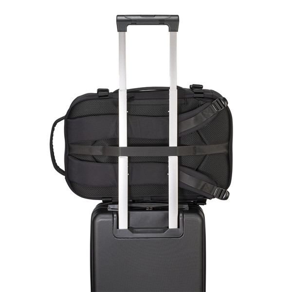 Travel Backpack With Laptop Compartment 15 Inch In Nylon Taslon - Black