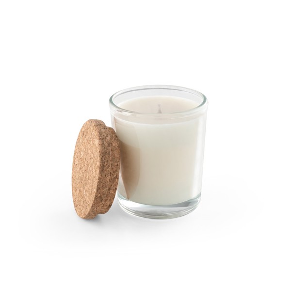 Vela aromática em copo de vidro com tampa de cortiça 80 g - ZEN 80
