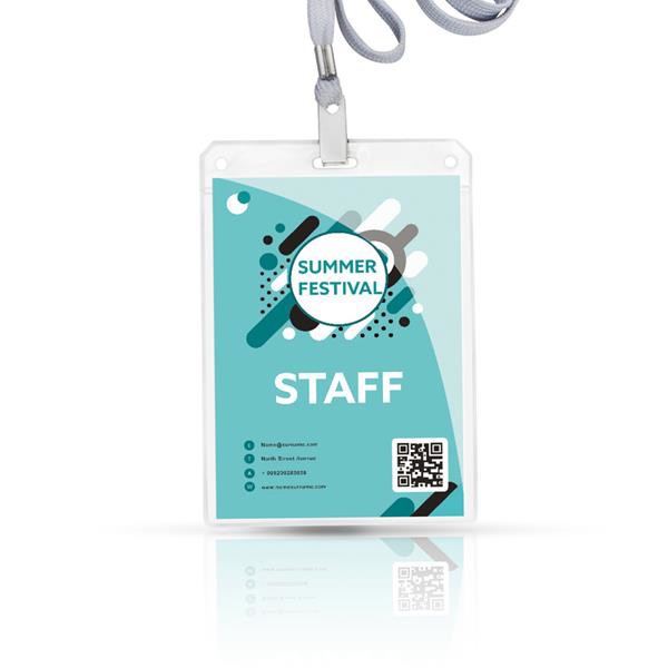 Porte-badge personnalisé en PVC avec lanyard – Gênes