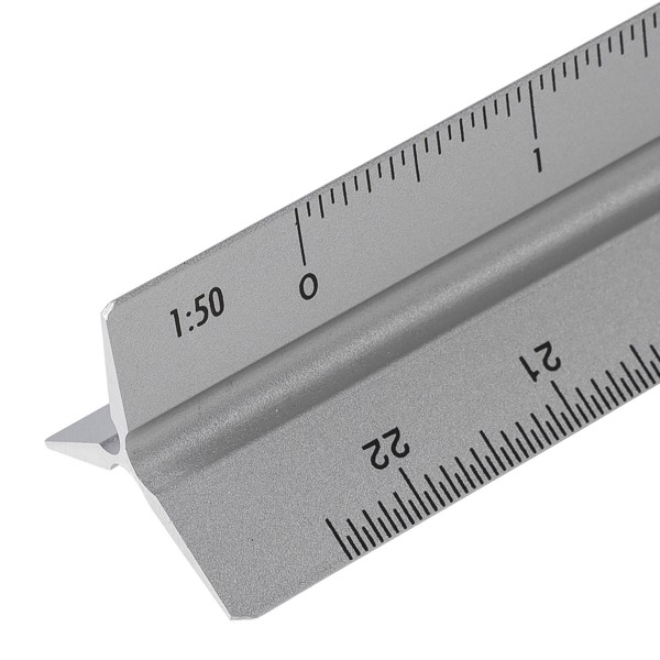 Aluminium 30 cm triangle-shaped ruler Tavi
