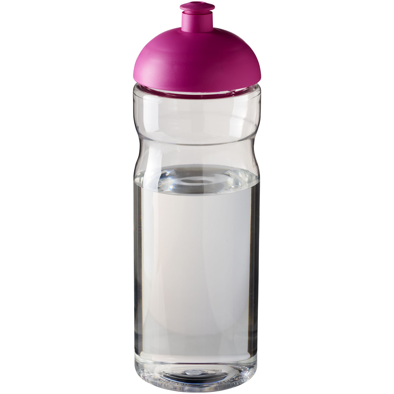 Bidon H2O Base® o pojemności 650 ml z wypukłym wieczkiem - Przezroczysty / Różowy