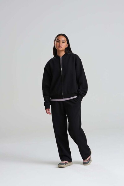 Signature Heavyweight Bomber Sweat - Deep Black / S