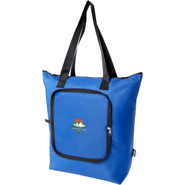 Borsa termica pieghevole da 15 litri in PET riciclato EcoFold - Blu royal