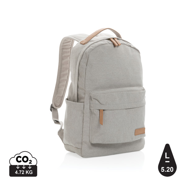 Impact AWARE™ 16 oz. recycled canvas backpack - Grey